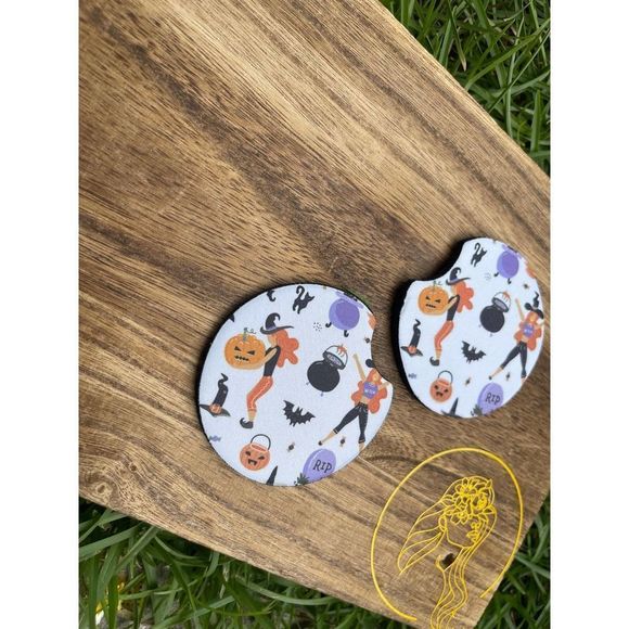 Witchy Woman Neoprene Car Coaster 2 Pack - Picture 2 of 4